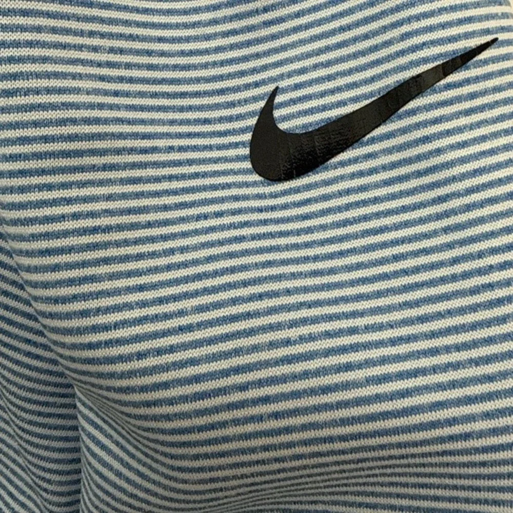 Nike Boys Dri-FIT Full Zip Hoodie Blue White Striped Jacket Size Large 12-13 YRS